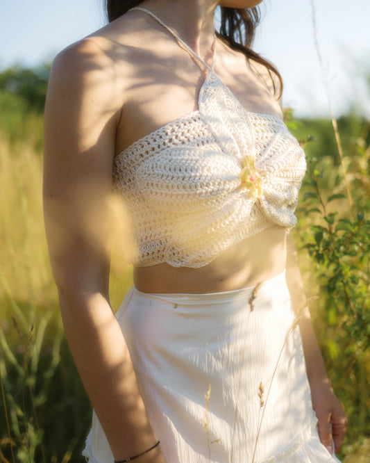 Cream Blossom Top